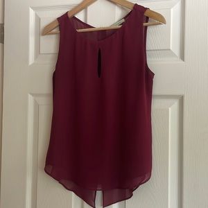Maroon Sleeveless Blouse